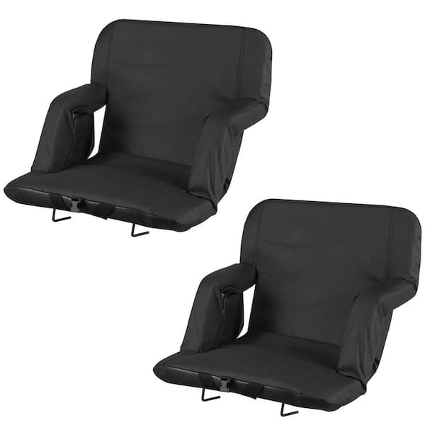 Stadium Seat, 6 Adjustable Angle Wide Bleacher Chair, 2.9 in. Cushion Padded Stadium Seat with Armrest and Back Support