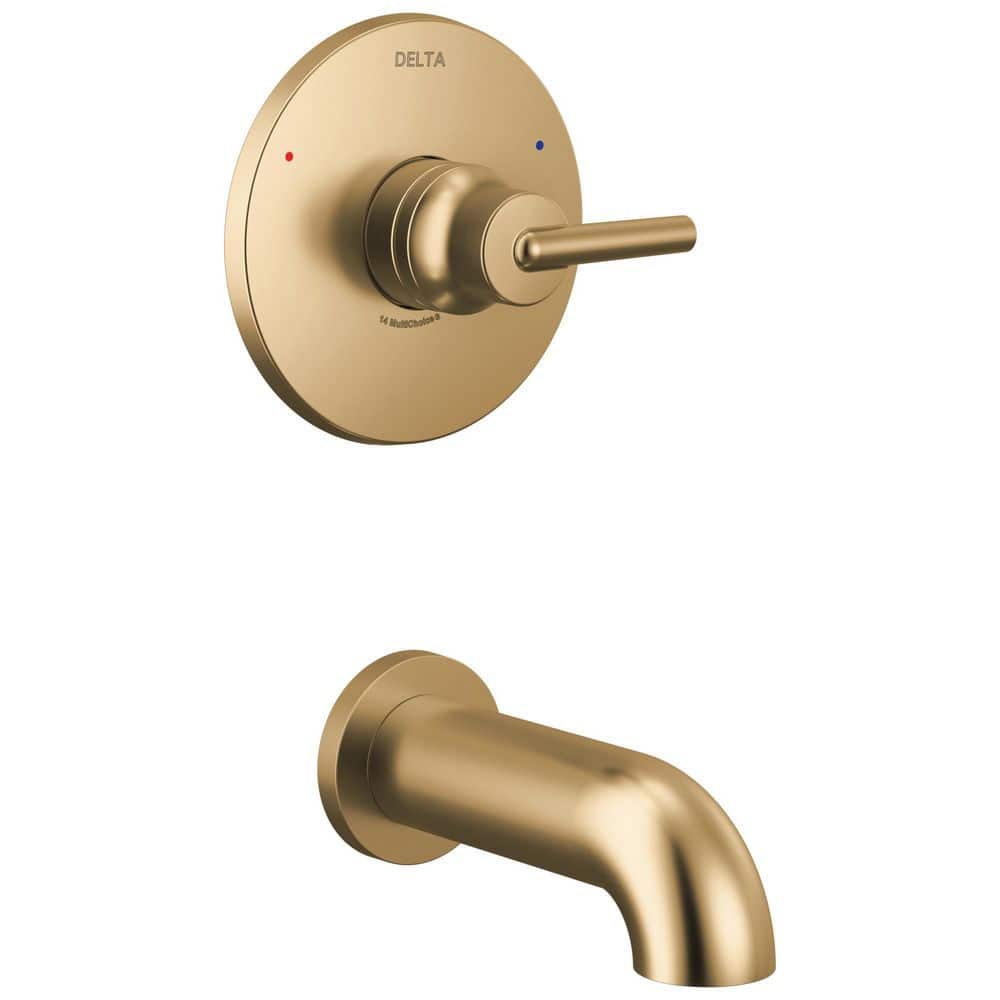 Delta Trinsic 1 Handle Tub Trim Kit in Champagne Bronze (Valve Not