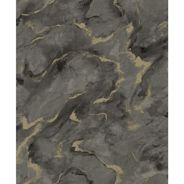 A-Street Prints Silenus Charcoal Marbled Non-Woven Paper
