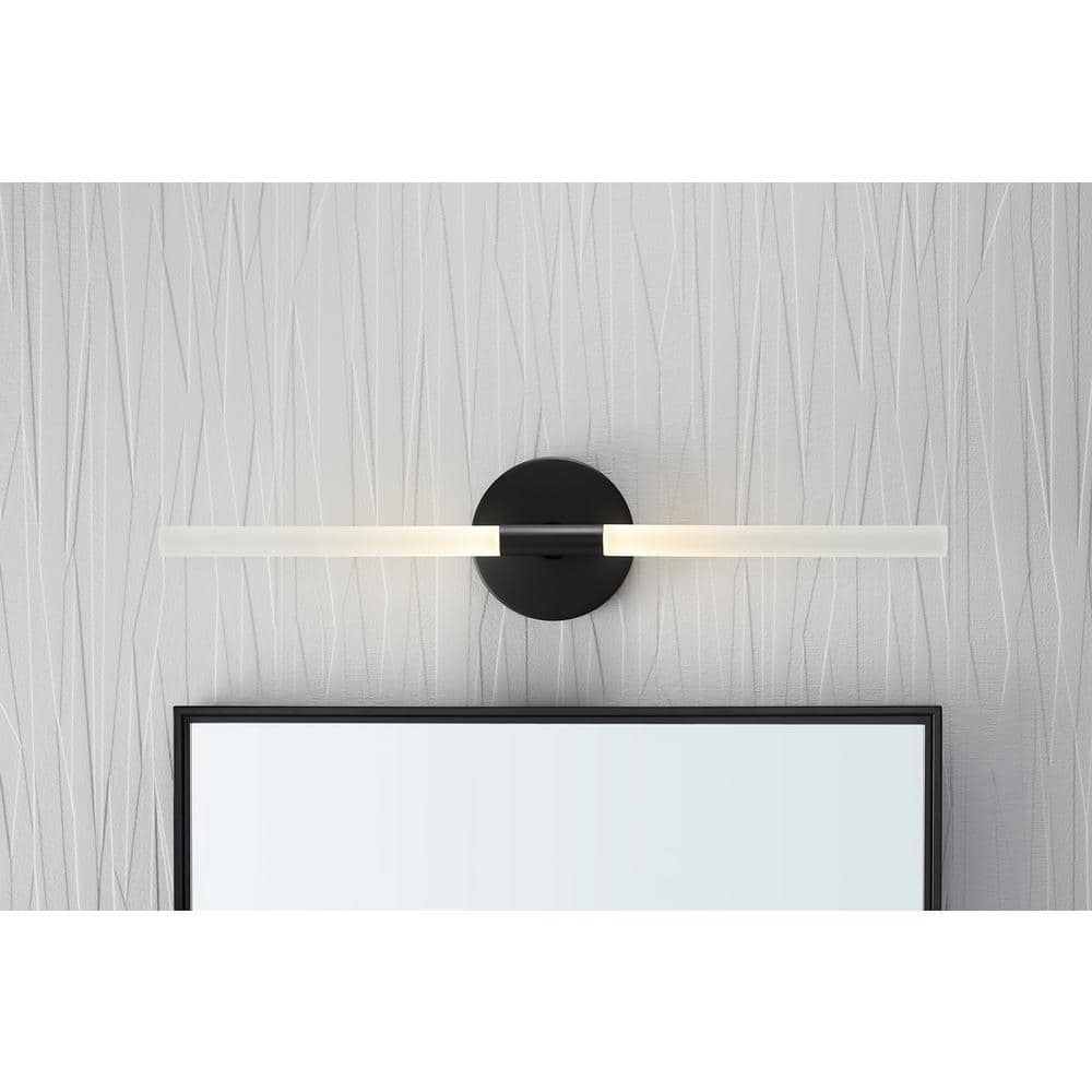 Components Polished Chrome 24" LED Dimmable Sconce with Frosted Glass