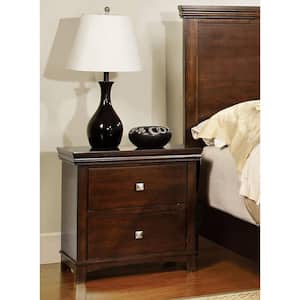 PACK OF TWO Cherry CH6022x2 Wooden Bedside Tables with Storage Drawer 
