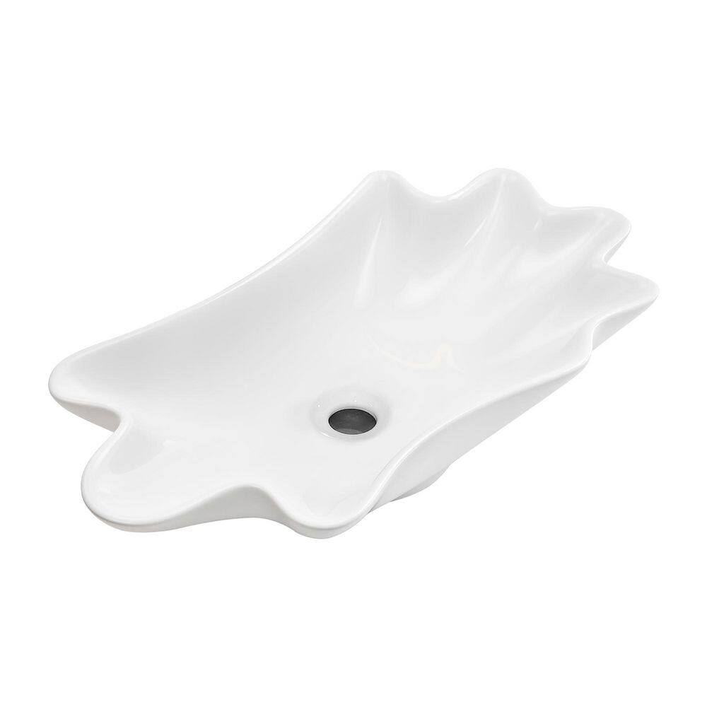 24.41 in. x 13 in. Vessel Bathroom Sink in Milk White Ceramic price history on PriceWatchPro