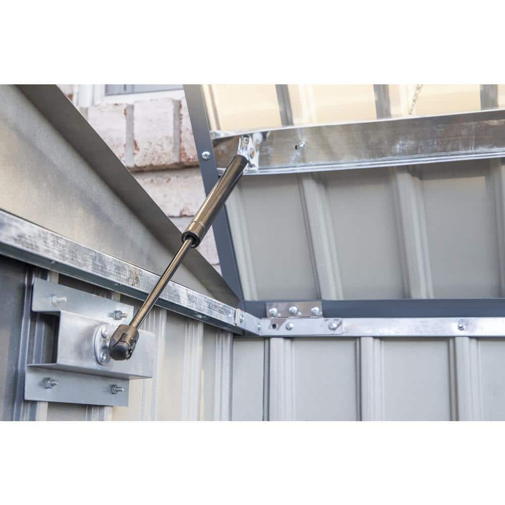 Charcoal Galvanized Steel 6 x 3 ft. Lean-To Shed Kit
