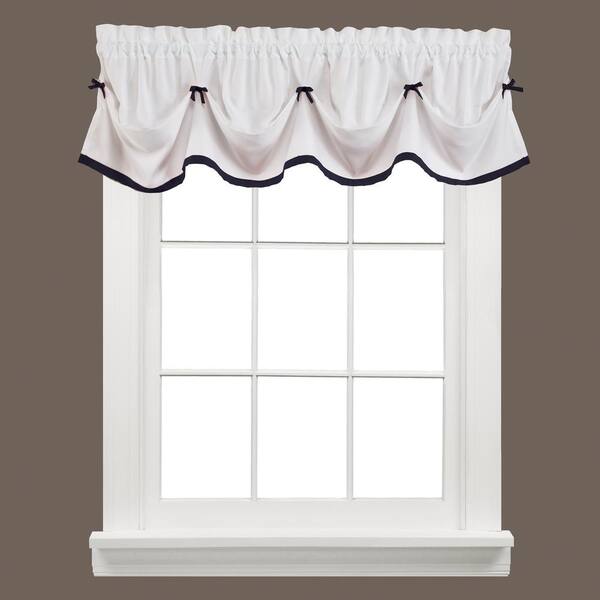 Saturday Knight Kate 13 in. L Polyester Valance in Black
