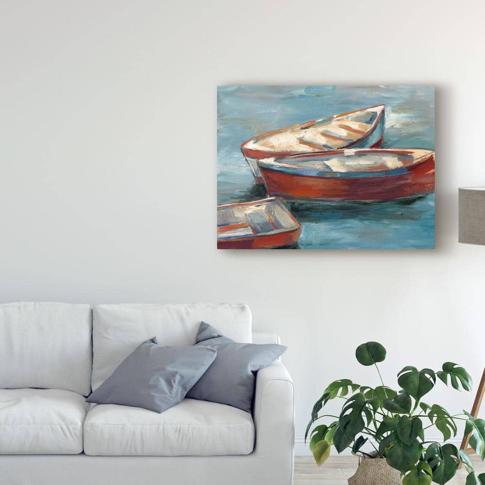 Ethan Harper 'Boats By The Lake II' Unframed Canvas Print 24" x 32"