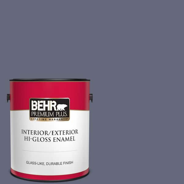 BEHR PREMIUM PLUS 1 gal. #630F-6 Violet Evening Hi-Gloss Enamel Interior/Exterior Paint