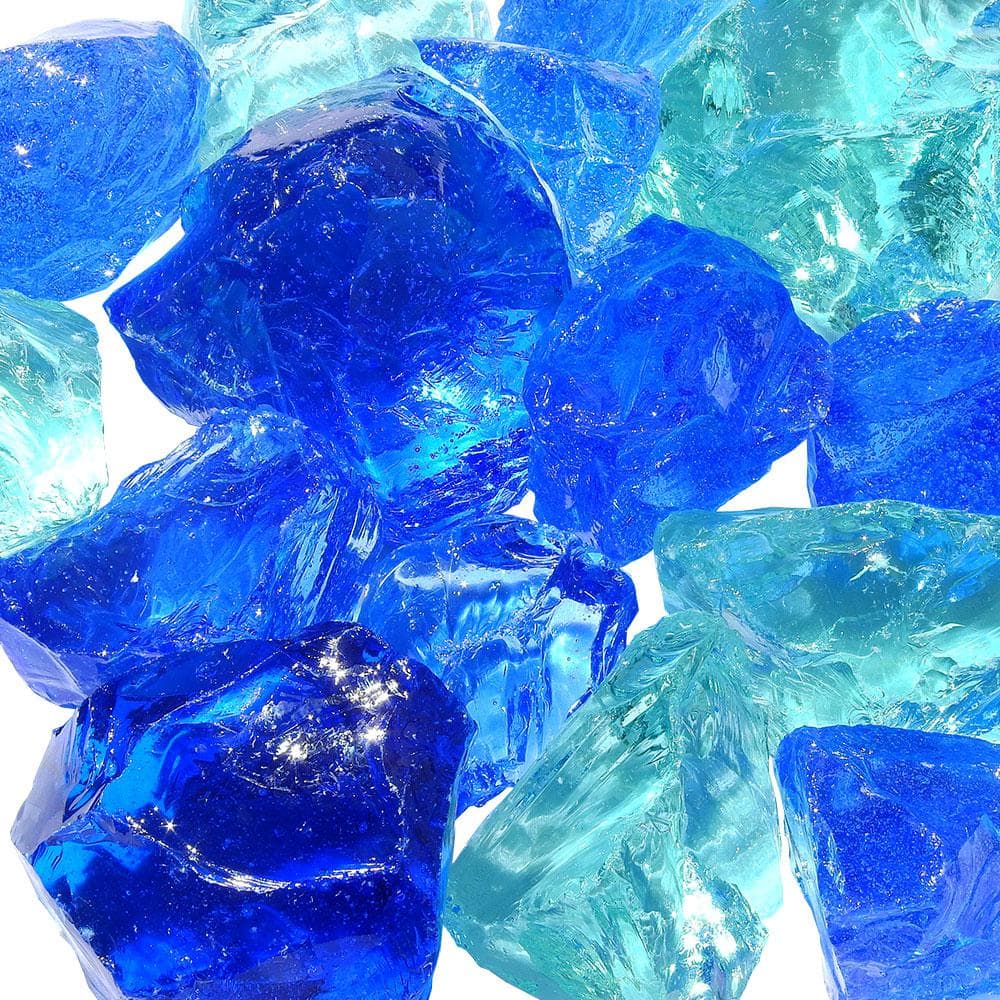 Bahama Blend Blue and Aqua Recycled Landscape Glass