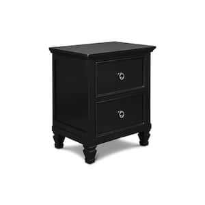 New Classic Furniture Tamarack 2-drawer Nightstand, Black