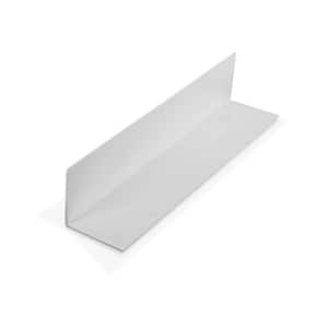 1-1/2 in. D x 1-1/2 in. W x 72 in. L White Styrene Plastic 90° Even Leg Angle Moulding 108 Lineal Feet (18-Pack)