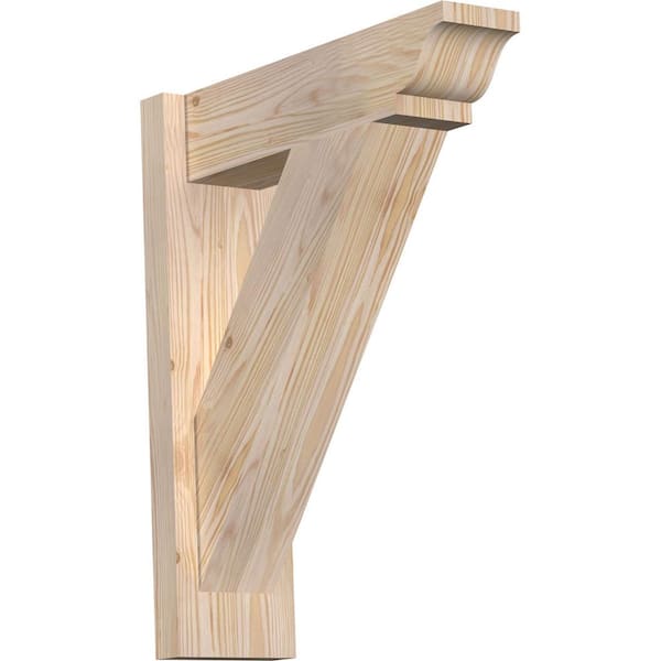 Ekena Millwork 6 in. x 22 in. x 18 in. Douglas Fir Traditional Smooth Outlooker