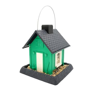 Fiesta Green Cottage Plastic Birdfeeder
