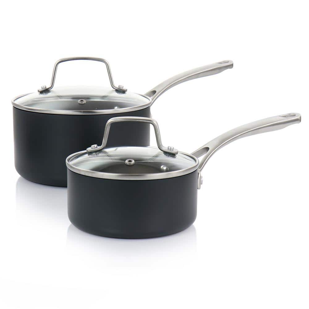 10 Piece Black Nonstick Aluminum Cookware Set