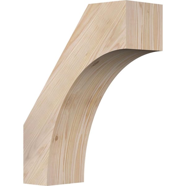 Ekena Millwork 5 1/2"W x 14"D x 18"H Westlake Smooth Knee Brace, Douglas Fir