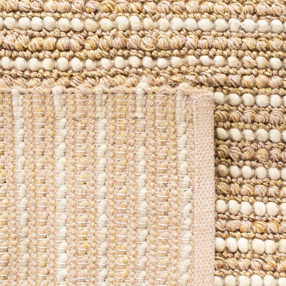 Bohemian Beige 6' x 9' Hand-Knotted Wool-Cotton Blend Area Rug