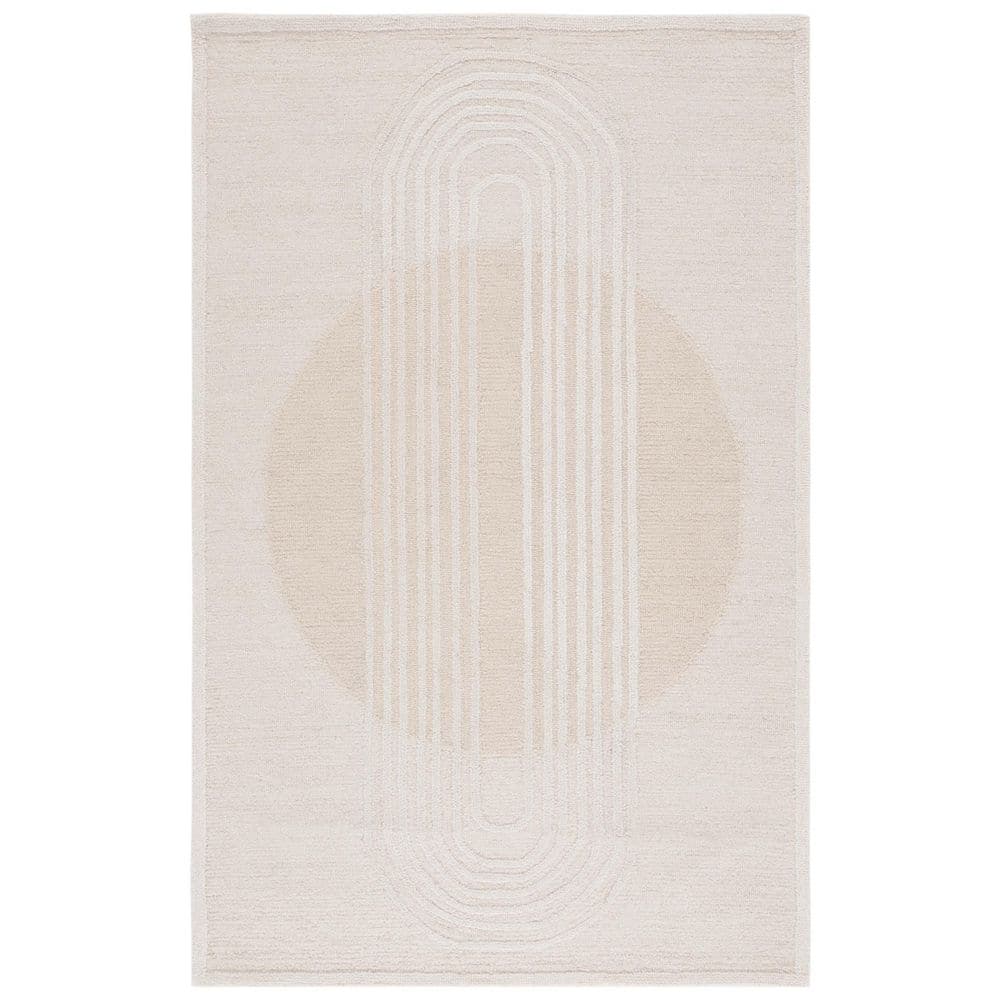 Rodeo Drive 3 ft. x 5 ft. Ivory/Beige Abstract Striped Oval Area Rug price history on PriceWatchPro