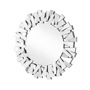 Medium Oval Clear Contemporary Mirror (39.5 in. H x 39.5 in. W)