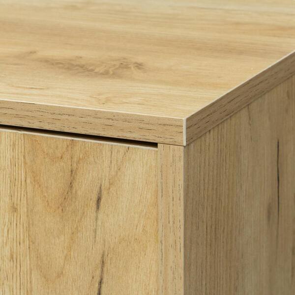 GODEER 53 in. Rustic Oak TV Stand Fits TV's up to 55 in