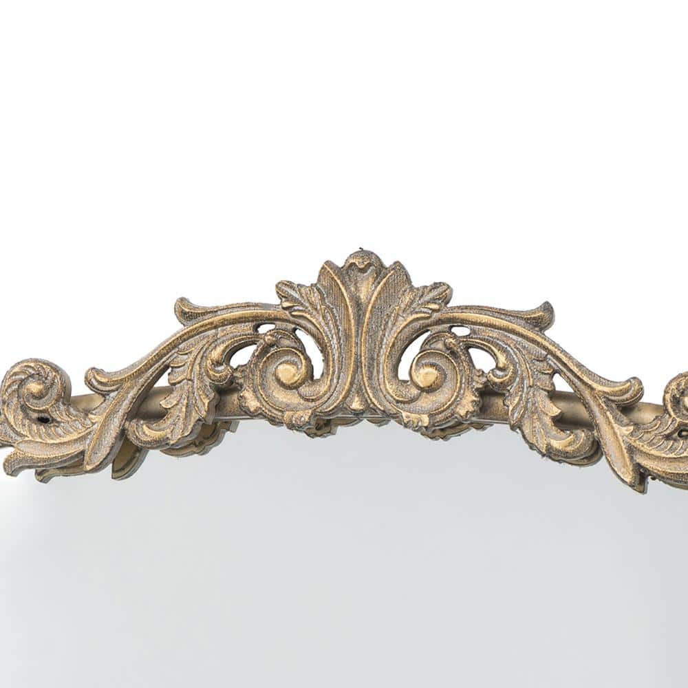 Gold Rectangular Wood Framed Wall Mirror 24" x 42"