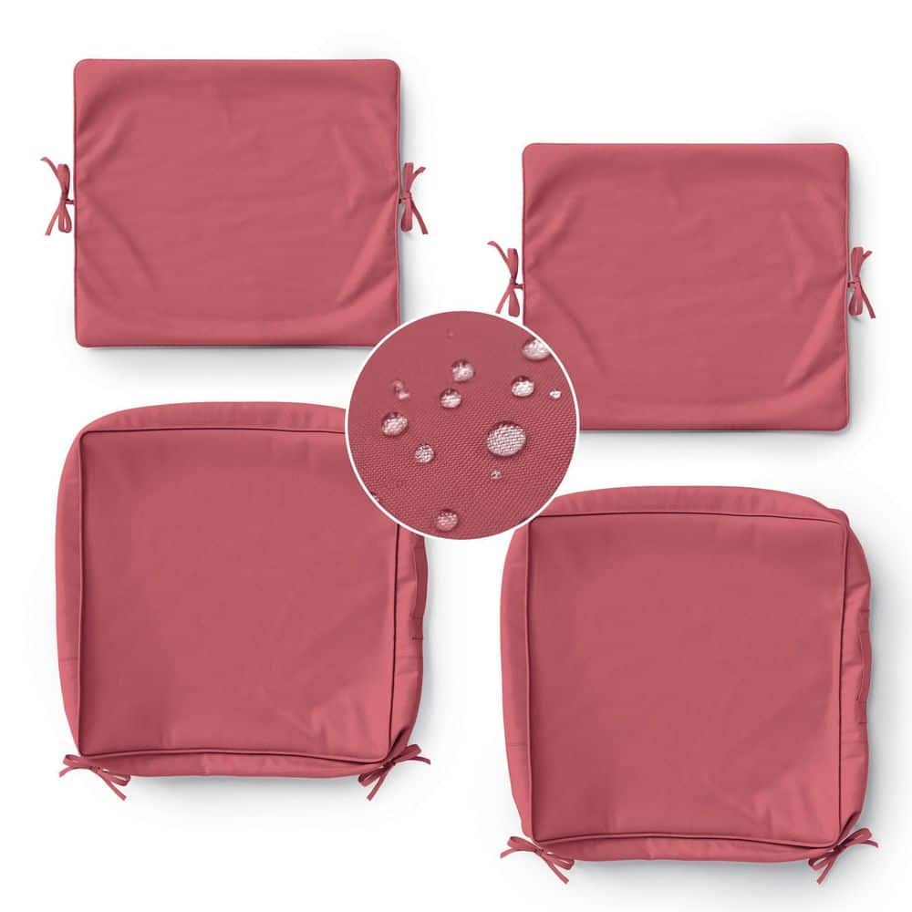 19 in. x 19 in. Slipcover Replacement Outdoor Waterproof Seat&Back Cover Set for Chair and Sofa Fuchsia (2-Pack) price history on PriceWatchPro
