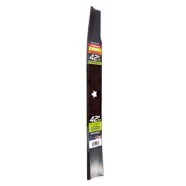 MaxPower Heavy-Duty Blade for 42 in. Cut Craftsman, Husqvarna, Poulan Mowers Replaces OEM #'s 134149 and 532134149