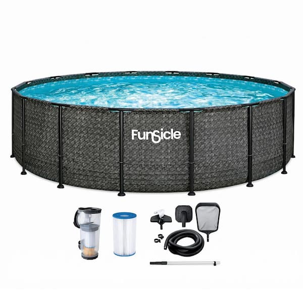 Funsicle Oasis Designer 16 ft. x 48 in. Round 48 in. Above-Ground Pool Set