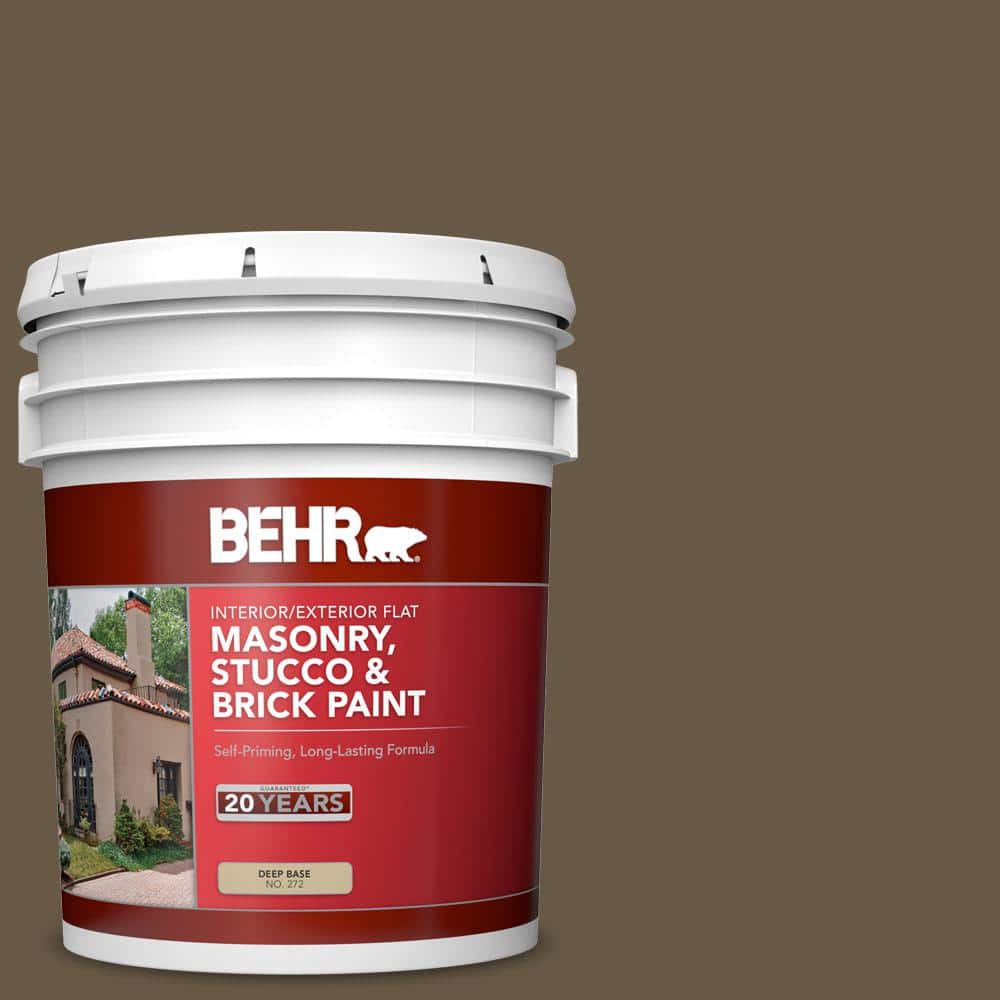 5 gal. #PPU7-25 Clove Brown Flat Interior/Exterior Masonry, Stucco and Bric