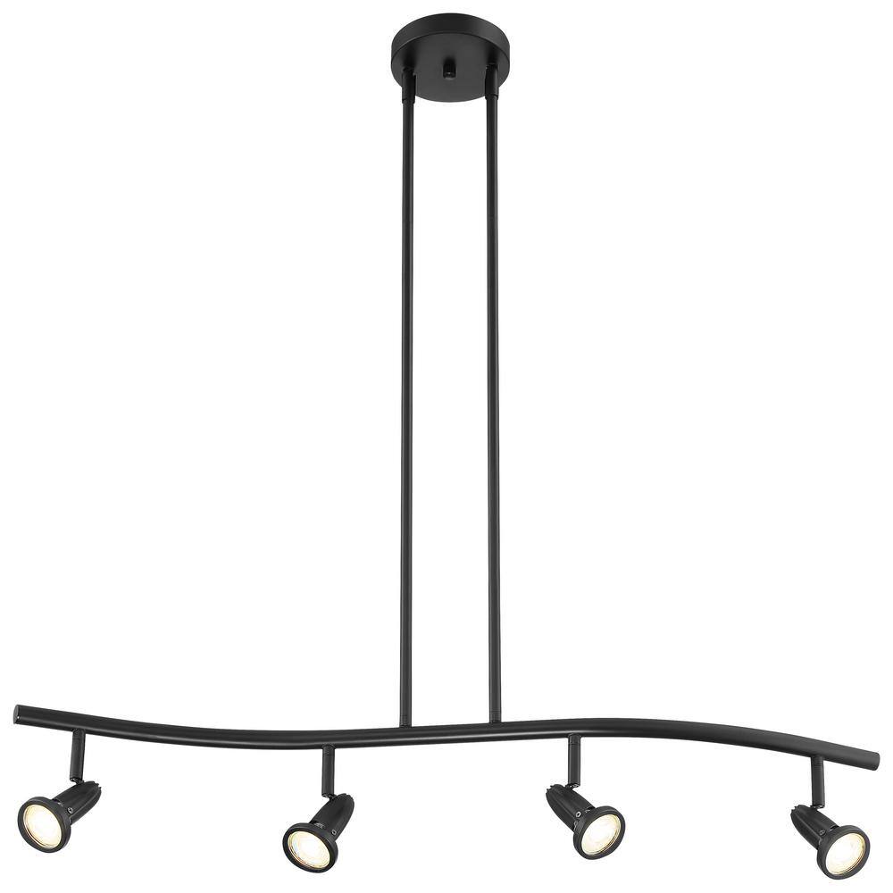 Cobra Black Steel Adjustable Linear LED Spot Light Pendant