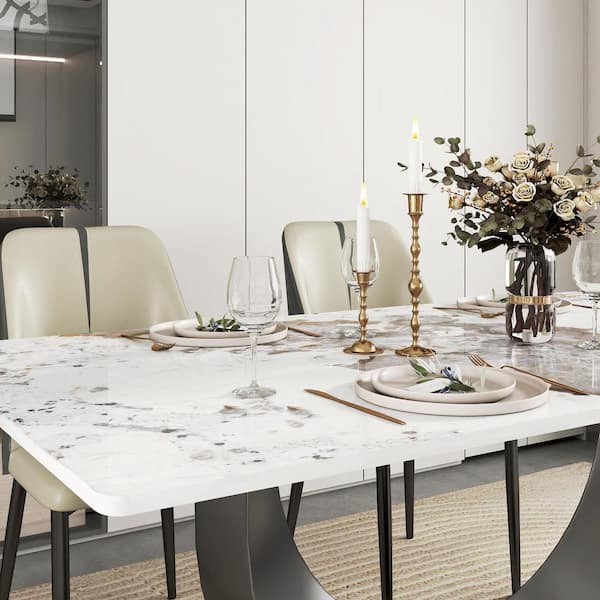 Magic Home 63 in. Pandora Rectangular Sintered Stone Tabletop