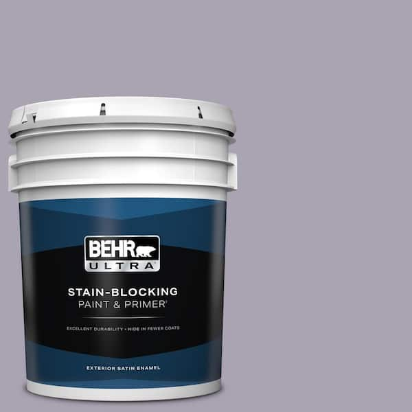 BEHR ULTRA 5 gal. #N560-3 Luxe Lilac Satin Enamel Exterior Paint & Primer