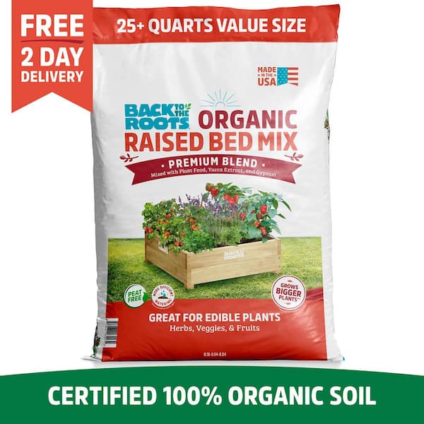 Organic Raised Bed Soil (1 cu.ft.) Peat-Free, Blended with Organic Fertilizer