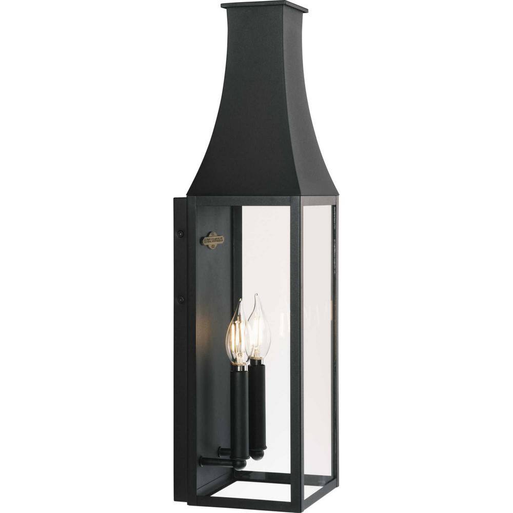Radcliffe Collection 2-Light Incandescent Large Black New Traditional Outdoor Wall Lantern Sconce price history on PriceWatchPro
