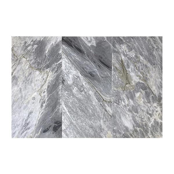 Apollo Tile Grandis 12 in. x 24 in. Honed Gray Marble Large Format Wall and Floor Tile (10 sq. ft./case)-5 Pack