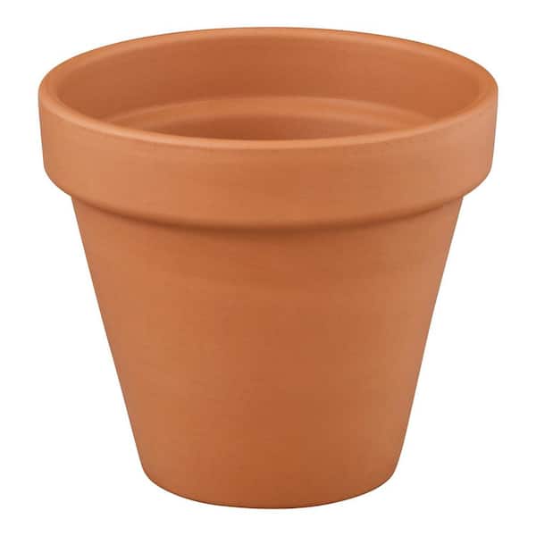 Small Terracotta Planter with Drainage Hole (6 in. L x 6 in. W x 5 in. H)