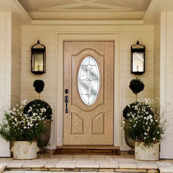 MP Doors 36 in. x 80 in. Flores Light Oak Right-Hand Inswing 3/4