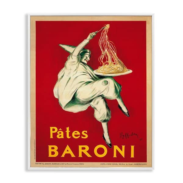 Pates Baroni Vintage Food Poster by Marcello Dudovich White Framed Giclee Art Print Food 24 in. x 30 in.