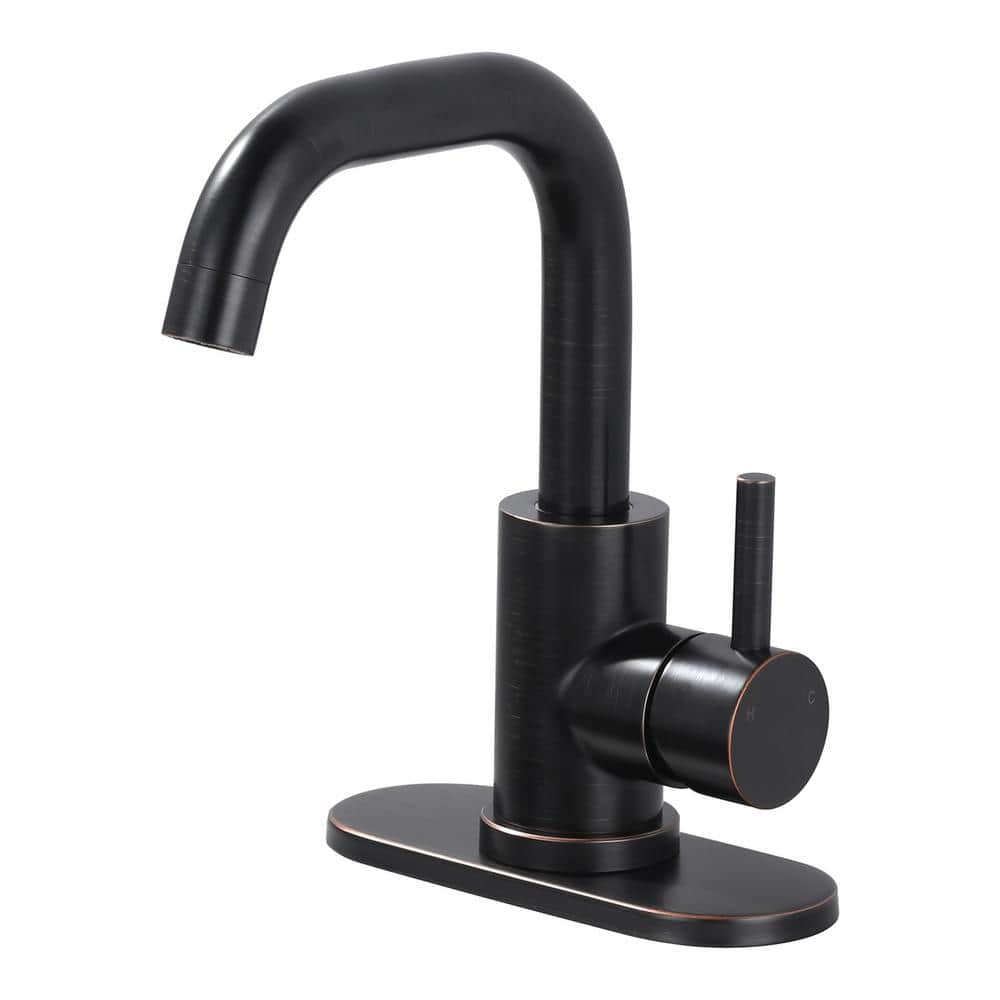 Oil Rubbed Bronze Single Handle Stainless Steel Bar Faucet