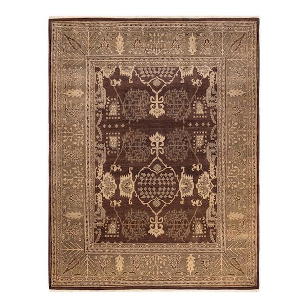 Solo Rugs Eclectic One-of-a-Kind Contemporary Brown 8 ft. 4 in. x 10 ft. 5 in. Oriental Area Rug