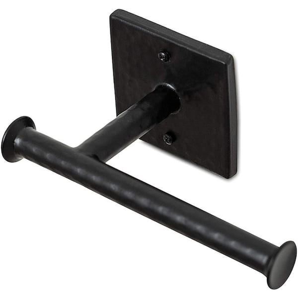 Monarch Hand Hammered Wall Mount Metal Toilet Paper Holder Matte Black