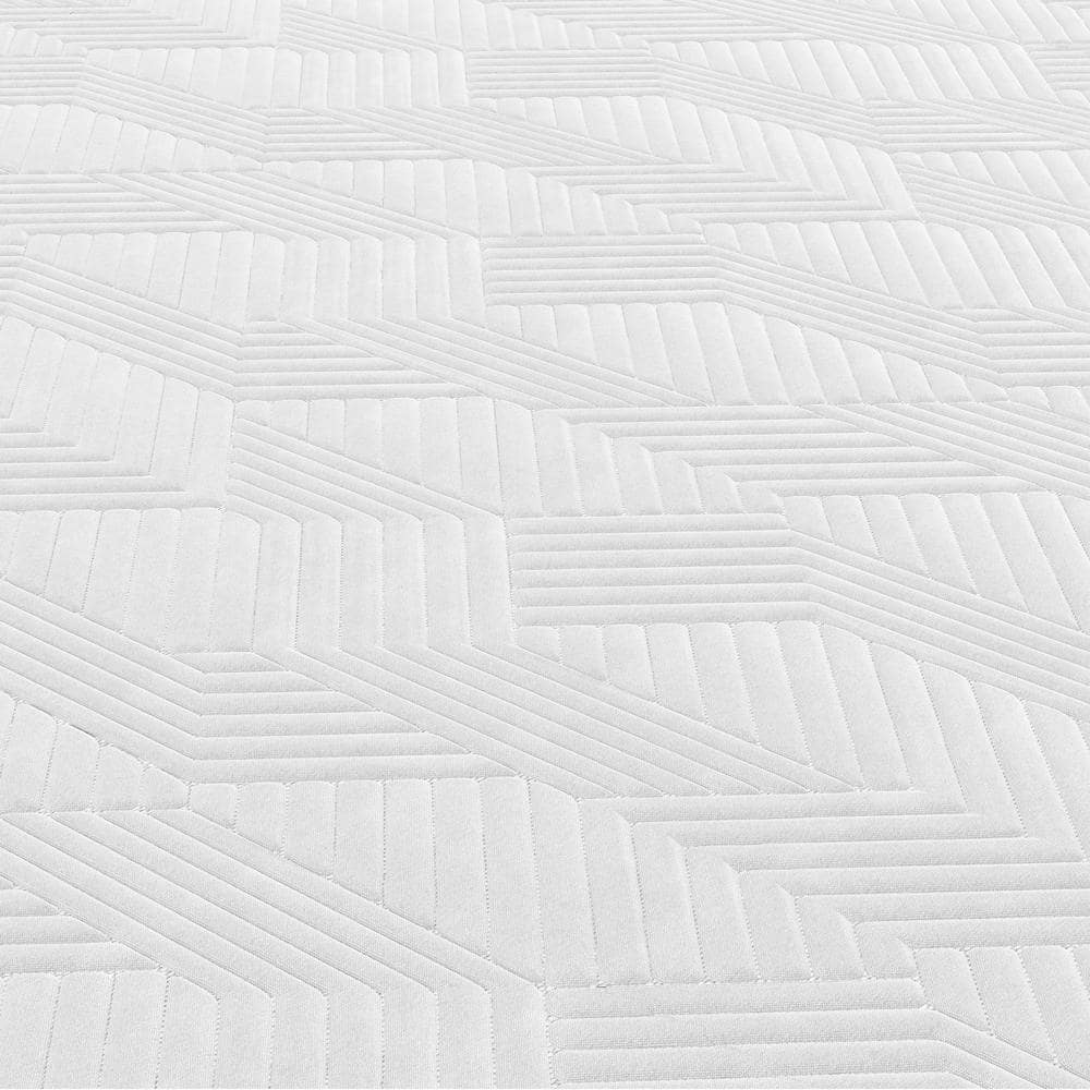 Full White and Blue Gel Memory Foam Mattress with Cooling Air Flow