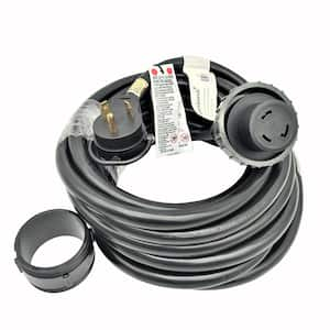 25 ft. 10/3 STW RV Shore Power 30 Amp 125-Volt TT-30P to Twist Locking L5-30R Adapter Extension Cord