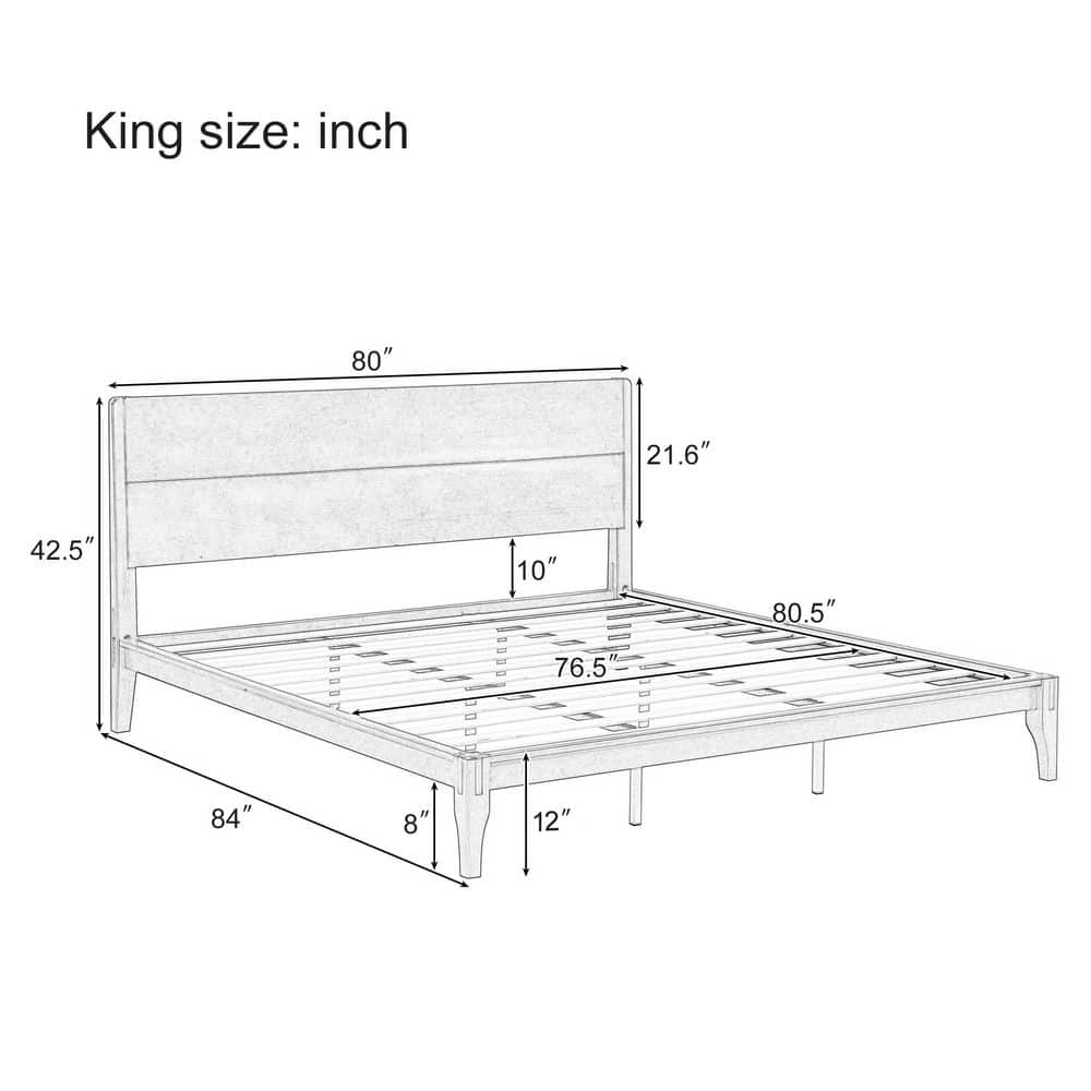 Geraldine Brown Bamboo Frame Full Size Platform Bed - thumbnail 4