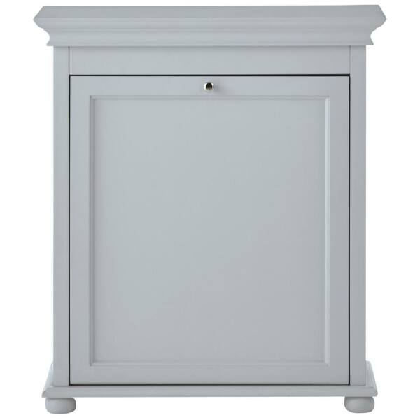 Home Decorators Collection Hampton Harbor 24 in. Single Tilt-Out Hamper in Dove Grey