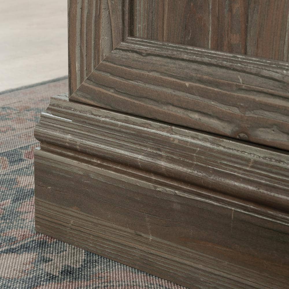 Pebble Pine Brown Executive Desk with Drawers and Filing Cabinet
