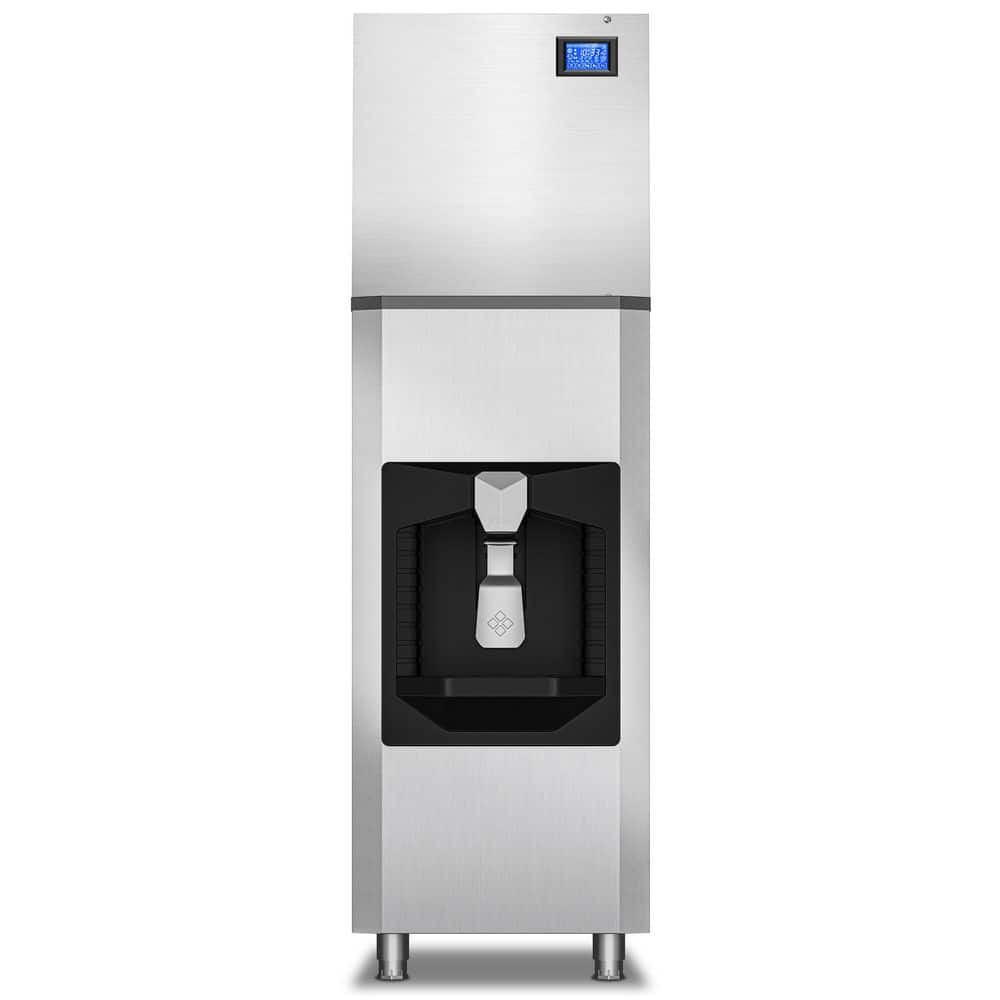22.2in.400 lbs./24 H,Built-In or Freestanding Freestanding Stainless Steel Commercial Ice Maker with 200 lbs. Storage