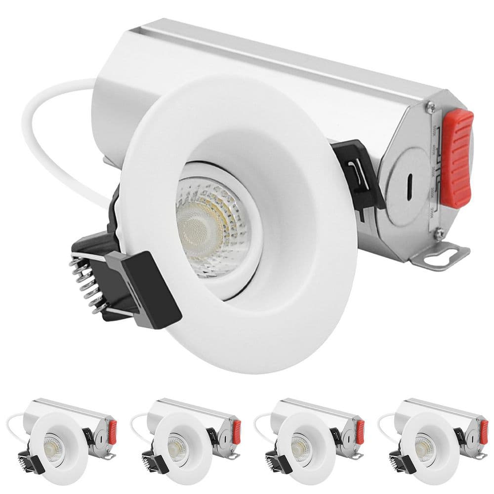 2 In. Integrated LED Regressed Gimbal LED Light, 5CCT, 6W, 400LM, 360º + 30º Rotation, Dimmable, IC Rated, ETL 4 Pack price history on PriceWatchPro
