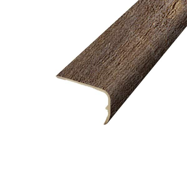 PERFORMANCE ACCESSORIES Dark Oak 1.32 in. Thick x 1.88 in. Wide x 78.7 in. Length Vinyl Stair Nose Molding