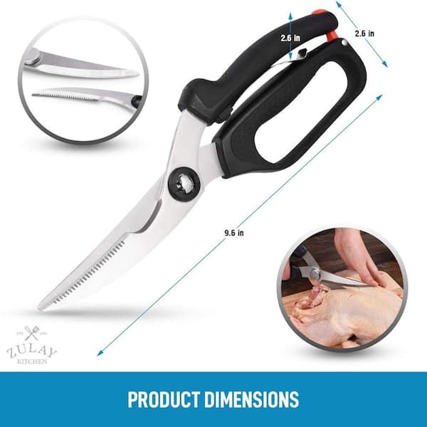BestMulti-Purpose Kitchen Scissors, Premium Stainless Steel Solid Kitchen  Shears for Can Opener, Walnut Cracker, Heavy Duty Poultry Scissors with