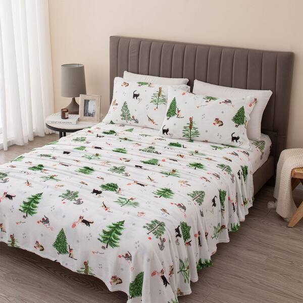 Extra Soft Velvet Plush Sheet Set – Deep Pocket, California King, White - View #11