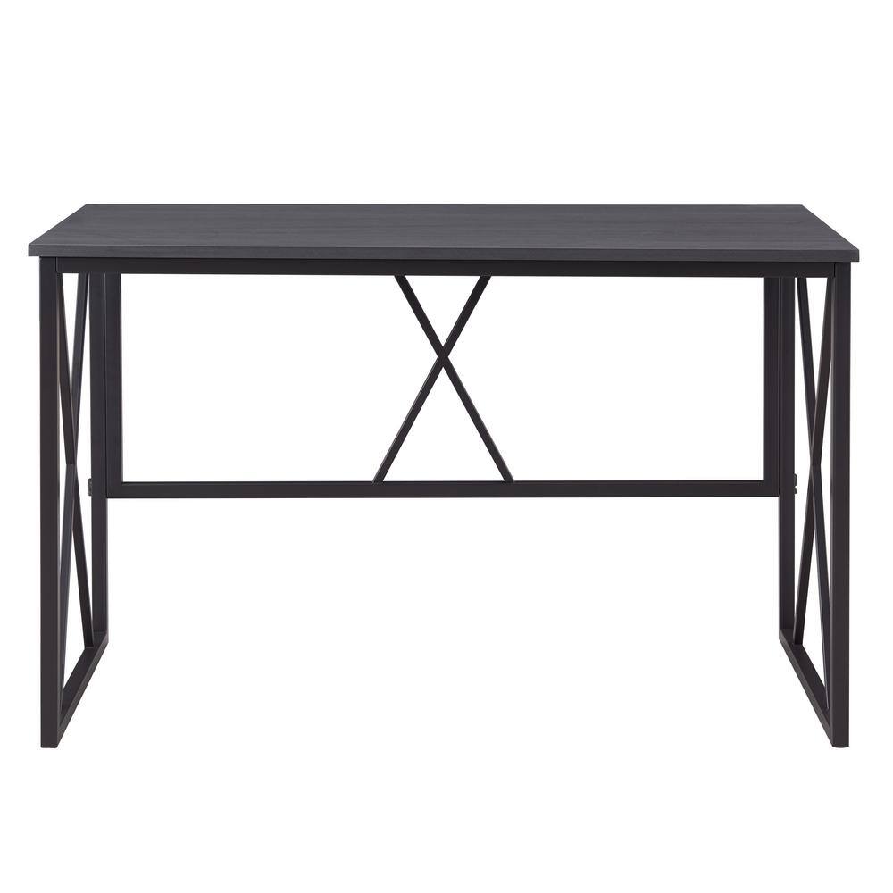 Herringbone Matte Black 48" Collapsible X Writing Desk