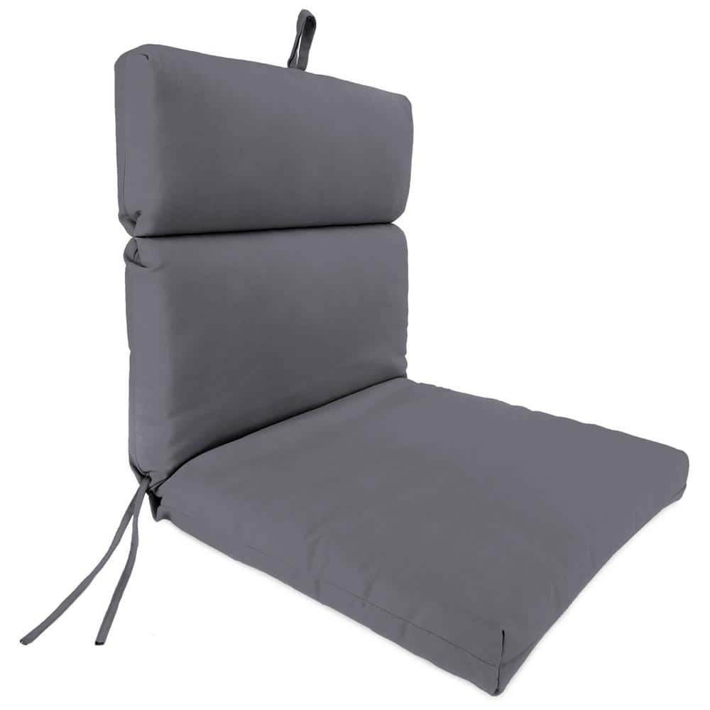 Jordan Manufacturing Sunbrella 22 X 44 Canvas Charcoal Grey Solid   Jordan Manufacturing Outdoor Dining Chair Cushions 9502pk1 1898l 64 1000 